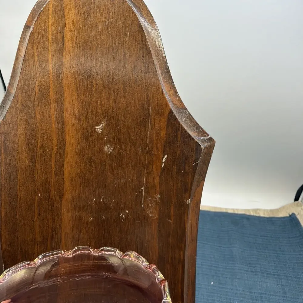 Vtg Harvest Gold Tulip Sconces Wood
